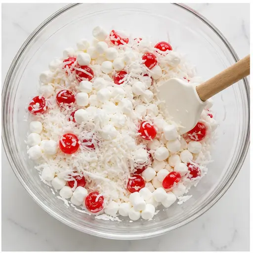 Step 2: Combine fruit and marshmallows