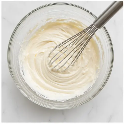 Step 3: Whisk cream base