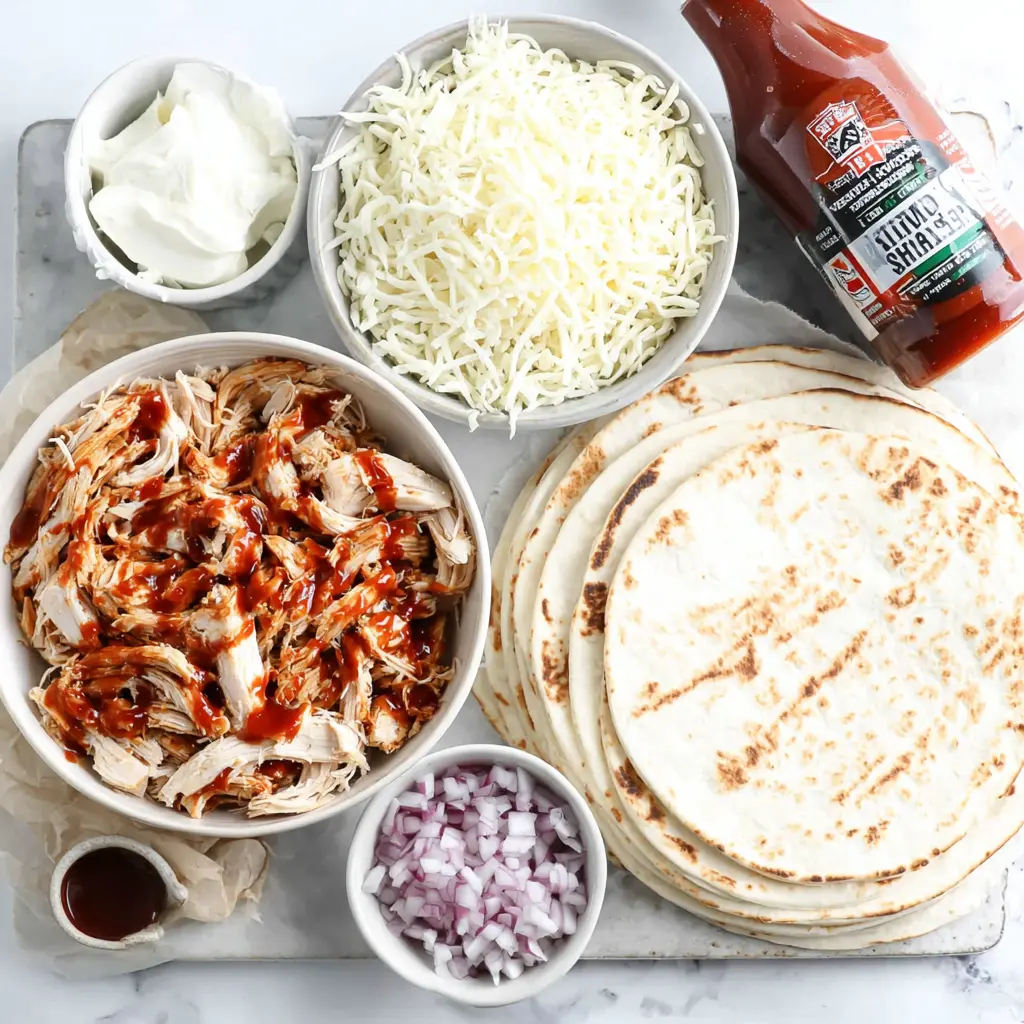 bbq chicken taquitos - main ingredients