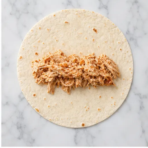 Step 2: Filling and rolling the tortillas