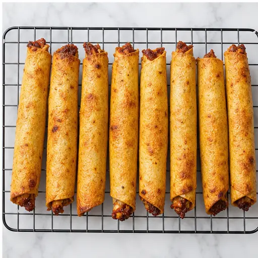 Step 4: Baked taquitos golden and crispy