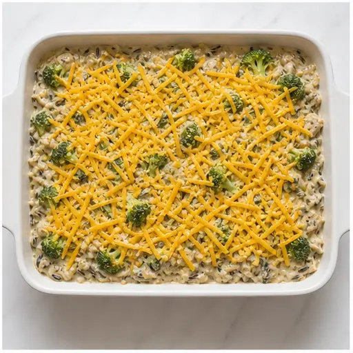 Step 4: Combining casserole with cheese