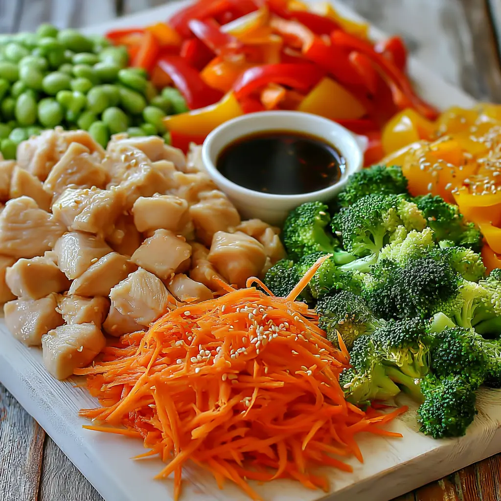 chicken stir fry - main ingredients