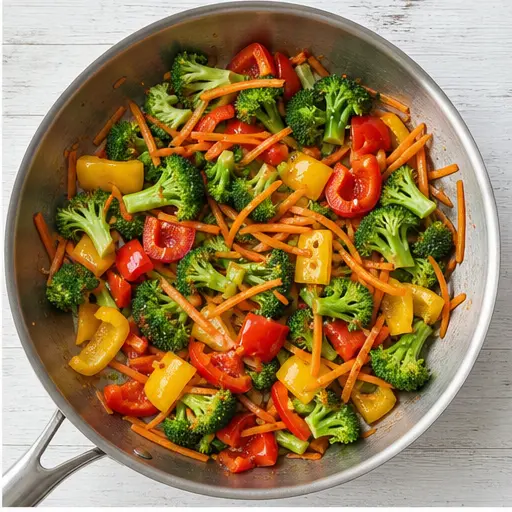 Step 2: Stir-frying fresh vegetables until tender-crisp
