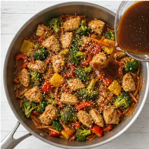 Step 4: Combining everything with the glossy sauce