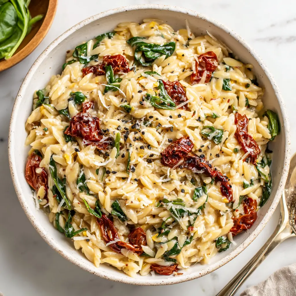 creamy corn tomato orzo