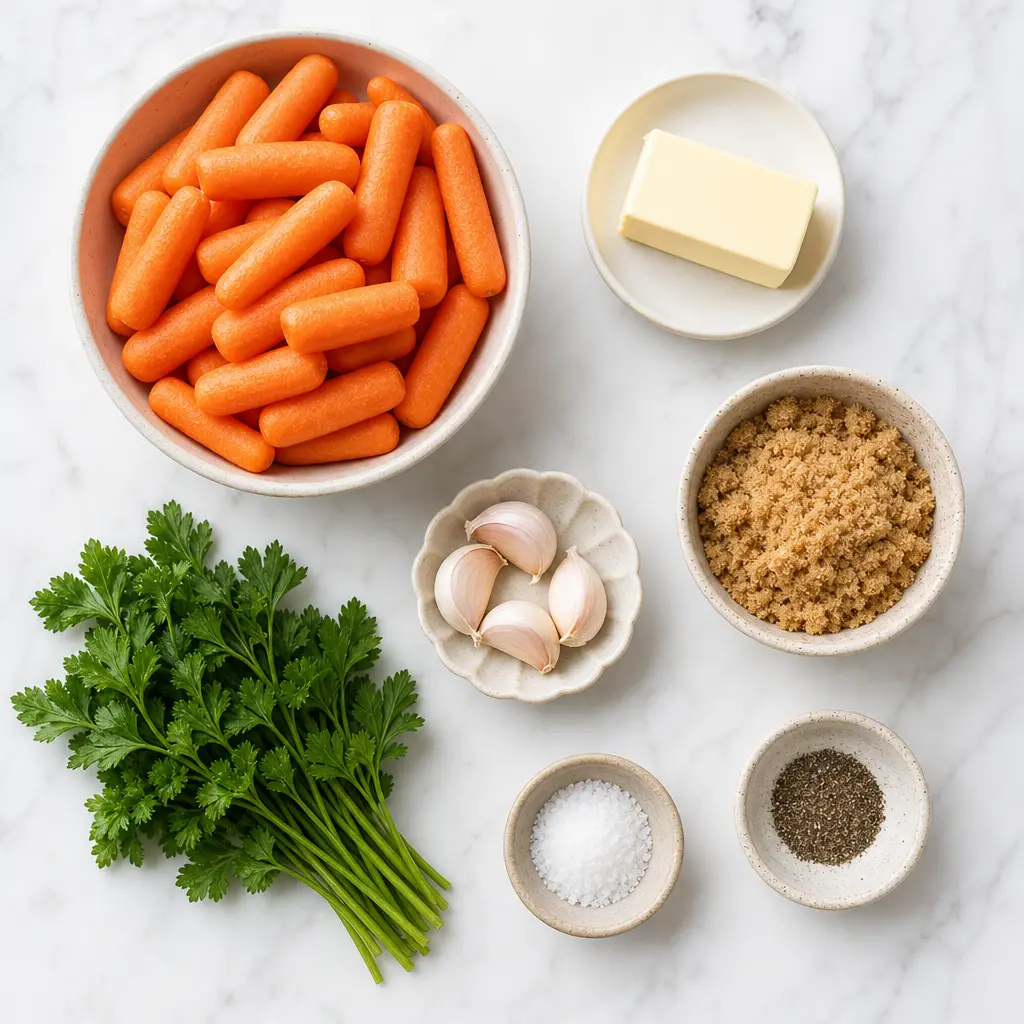 glazed carrots - main ingredients