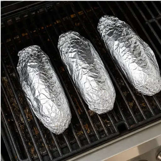 Step 4: Grilling the foil packets on the grate