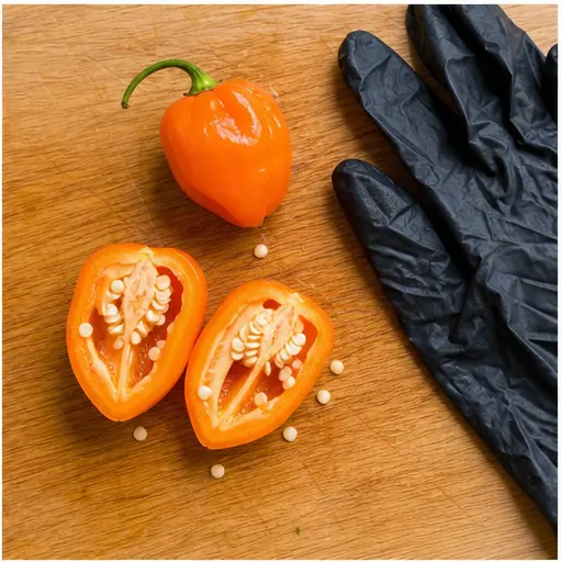 Step 2: Seeding and mincing habanero