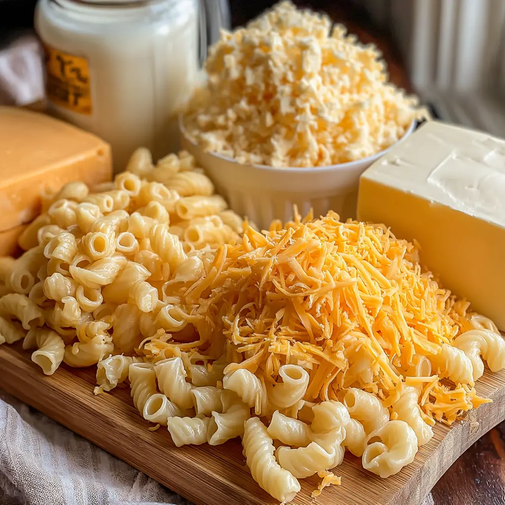 homemade mac and cheese - main ingredients