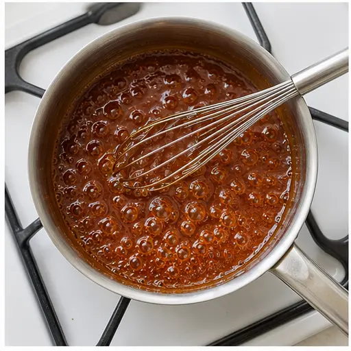 Step 3: Gently simmer until syrupy