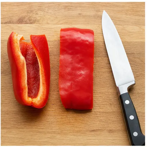 Step 2: Cutting down one side to remove the core