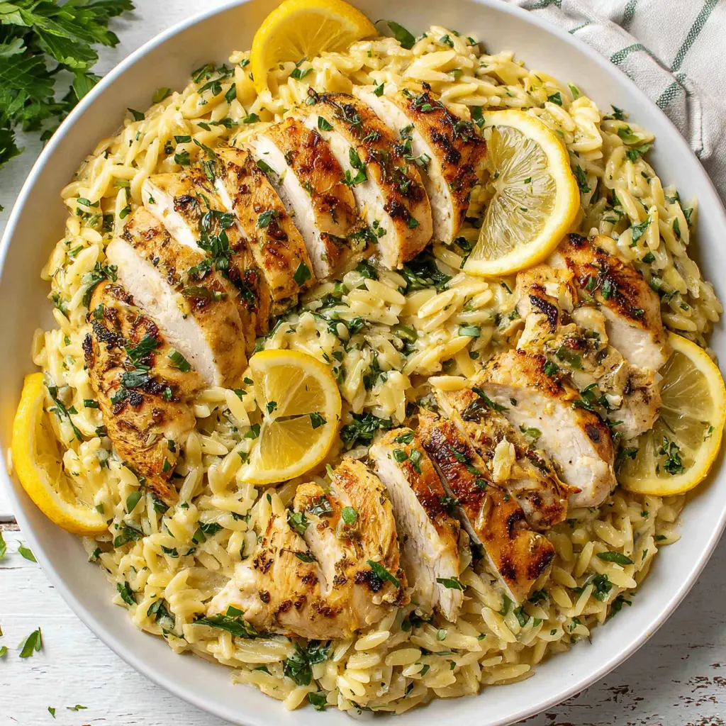 lemon chicken orzo