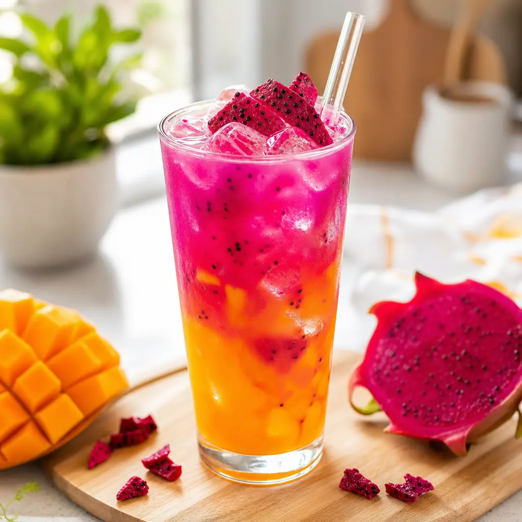 mango dragon fruit refresher - final presentation
