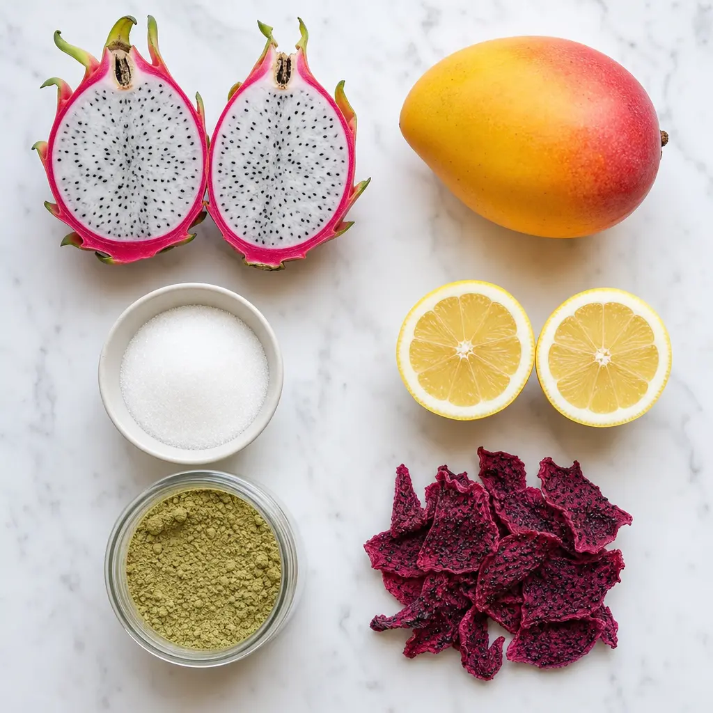 mango dragon fruit refresher - main ingredients