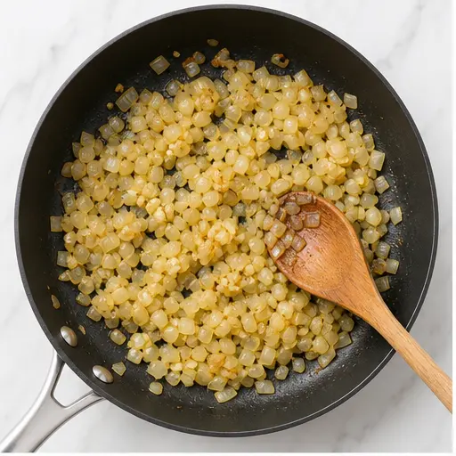 Step 1: Sauté onions and garlic until softened