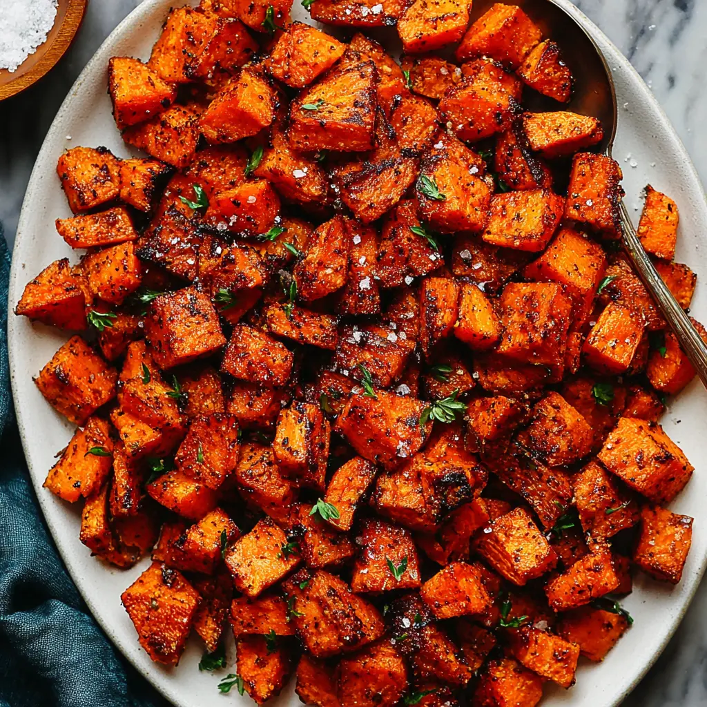 roasted sweet potatoes - final presentation