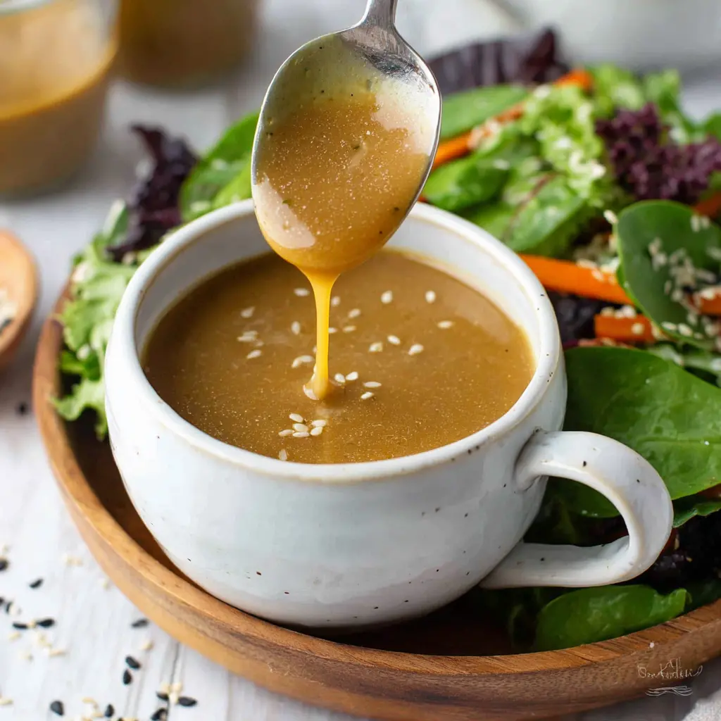 sesame ginger dressing - final presentation