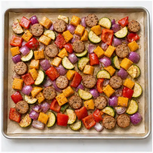 Step 3: Spread mixture in single layer on sheet pan