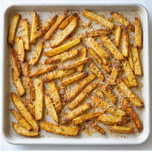 Step 2: Baked golden crispy fries