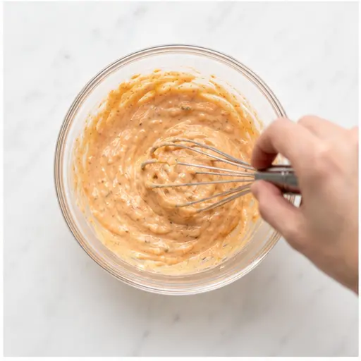 Step 2: Whisk until smooth and blended