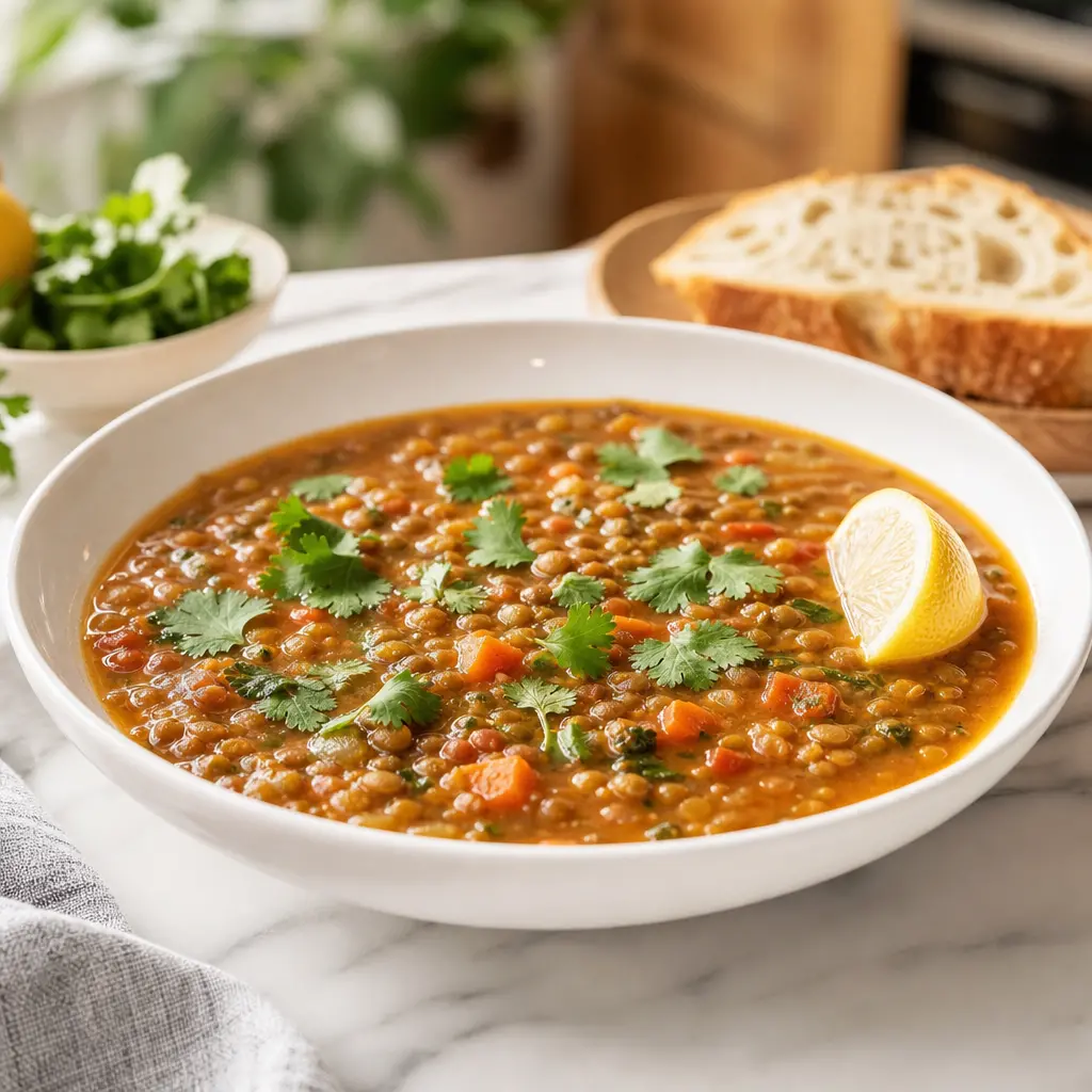 spicy lentil soup - final presentation