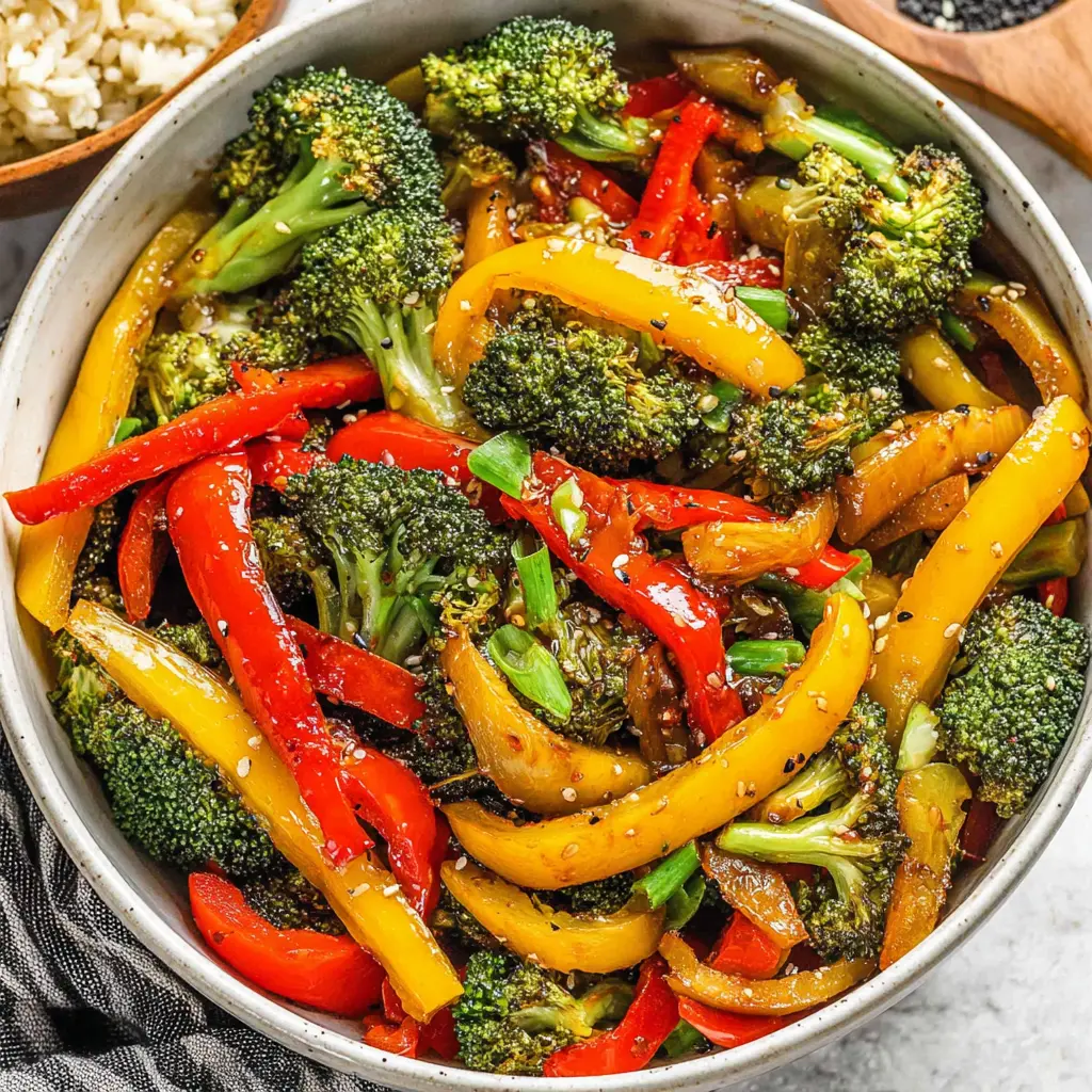 stir fry vegetables - final presentation