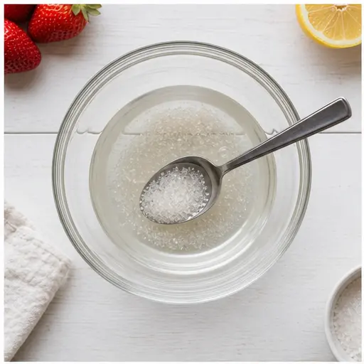 Step 1: Making the simple syrup in a microwave-safe bowl
