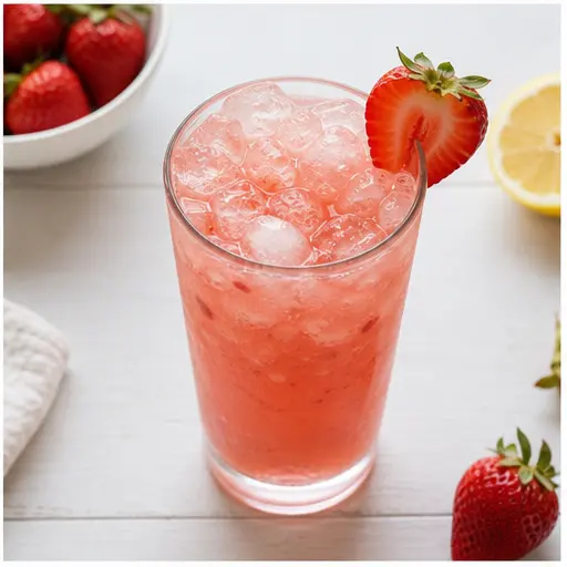 Step 4: Serving the finished lemonade over crushed ice