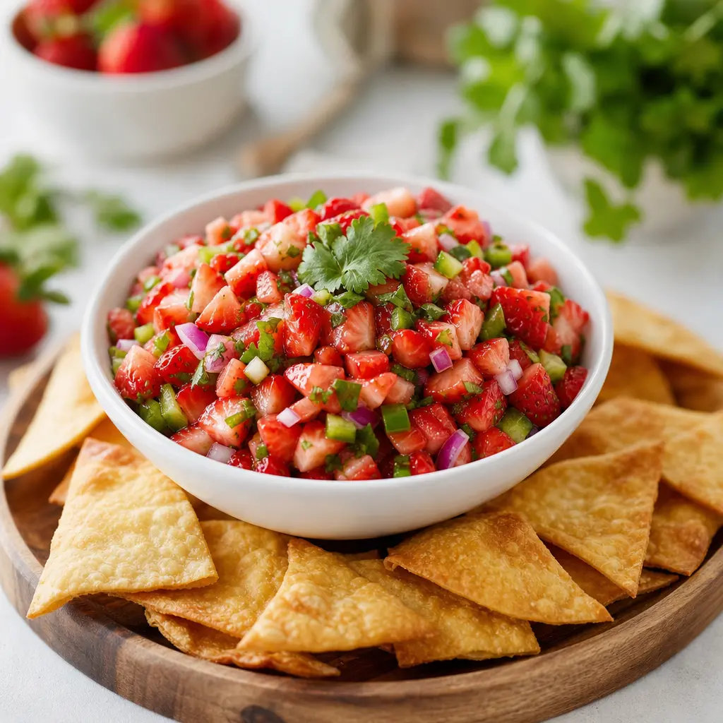 strawberry salsa - final presentation