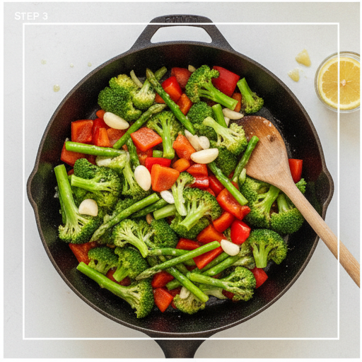 alfredo pasta primavera - step 3