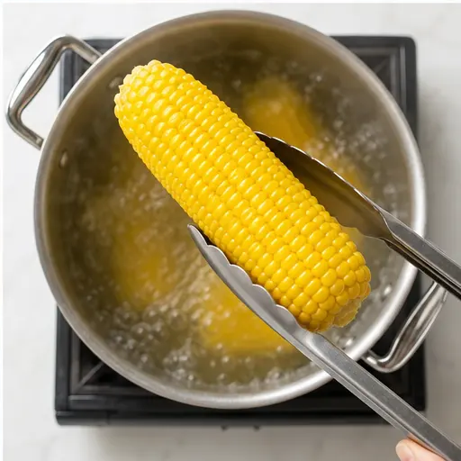 Step 4: Removing perfectly boiled corn
