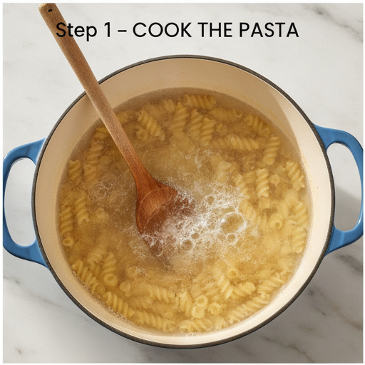 buffalo chicken pasta salad - step 1