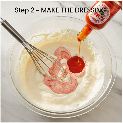 buffalo chicken pasta salad - step 2