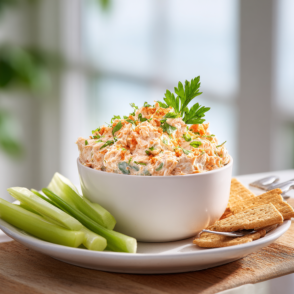 buffalo tuna salad - final presentation