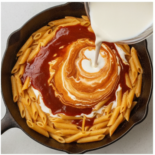 cajun bbq chicken pasta skillet - step 2