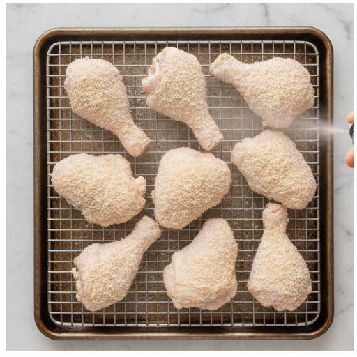 crispy baked hot honey chicken - step 3