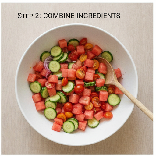 cucumber tomato salad - step 2