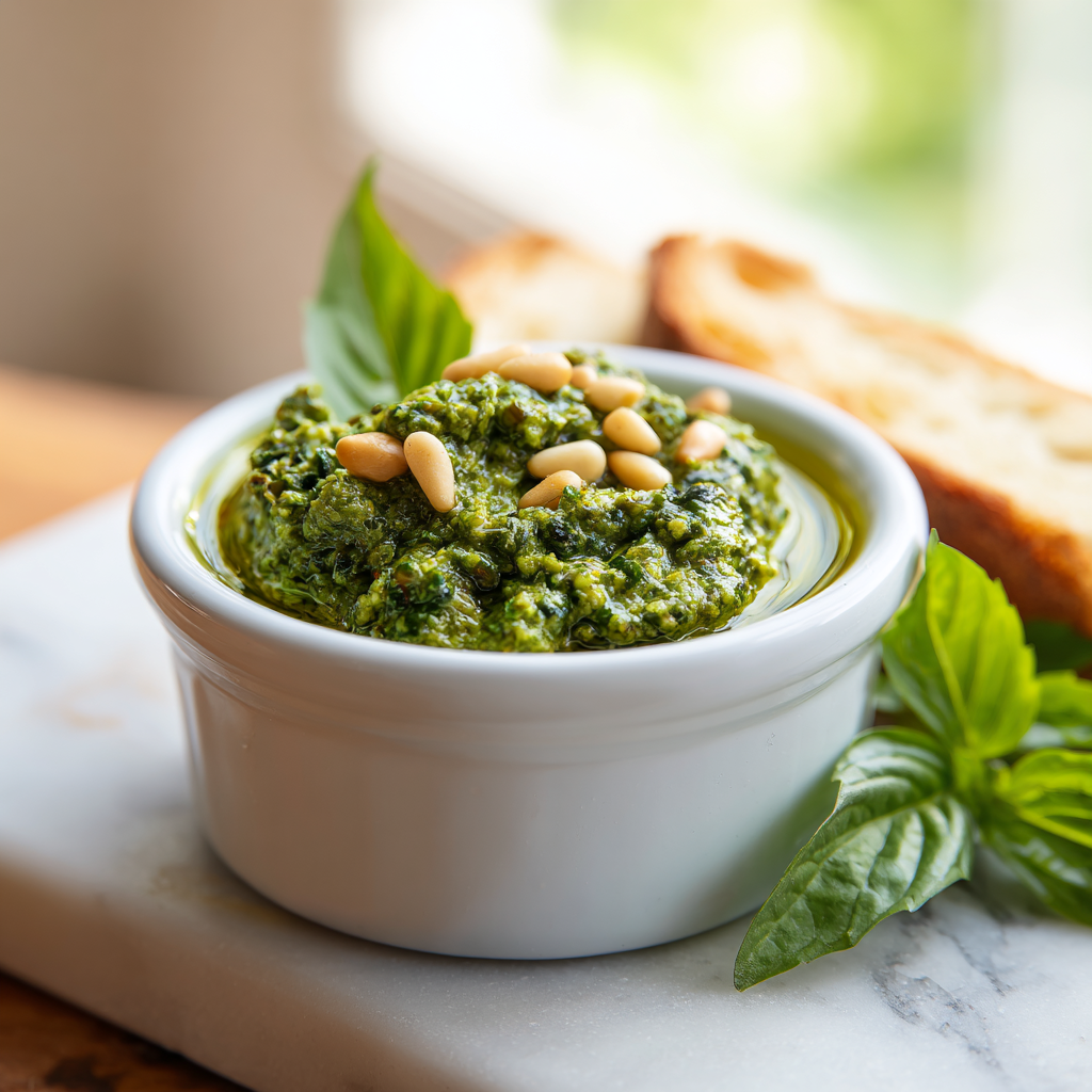 easy pesto recipe - final presentation