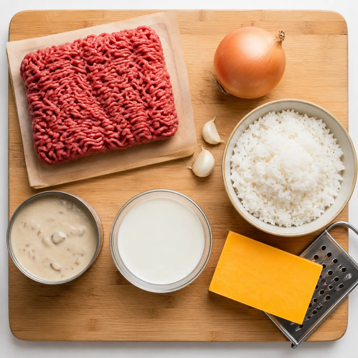 easy ground beef recipes - main ingredients