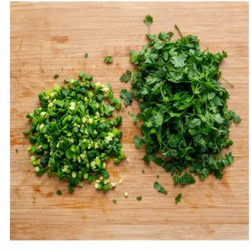 Step 3: Mincing jalapeño and chopping cilantro