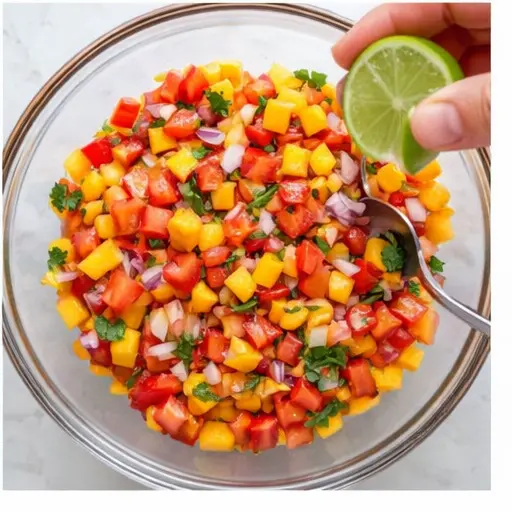 Step 4: Combining everything with lime juice and salt