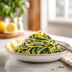 frozen lemon pasta recipe - final presentation