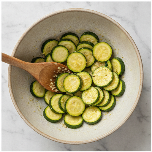 garlic parmesan roasted zucchini - step 1