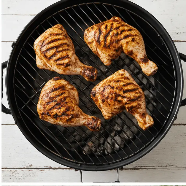 Step 2: Placing chicken on grill over indirect heat