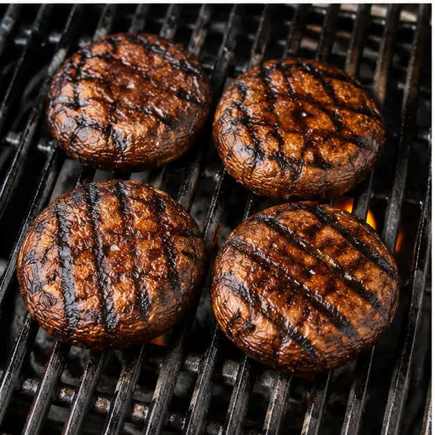 Step 3: Grill the mushrooms for 4-5 minutes per side