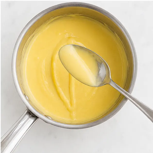 Step 4: Test doneness with the spoon test - a clean line holds its shape
