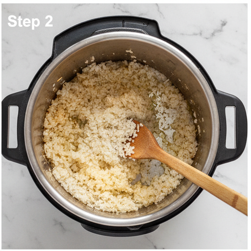 instant pot mexican rice - step 2