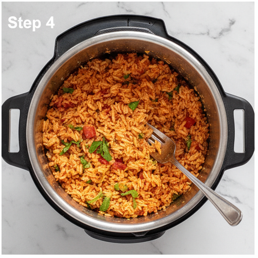 instant pot mexican rice - step 4