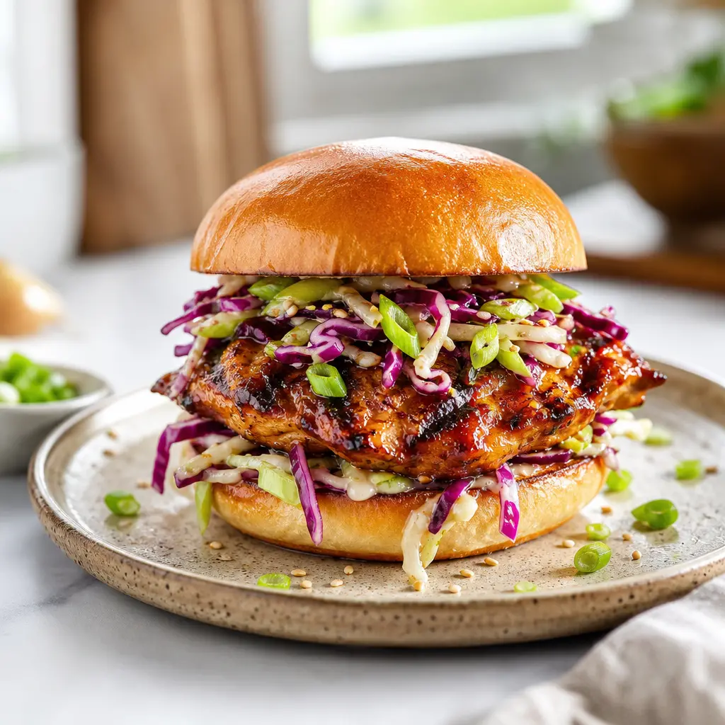 korean bbq chicken sandwich - final presentation